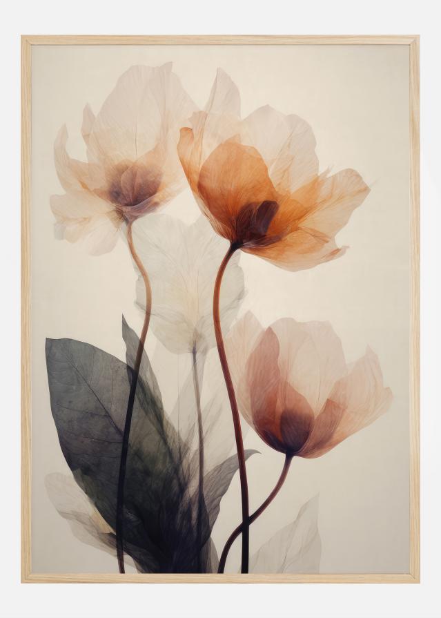 Parchment Flowers No 7 Poster