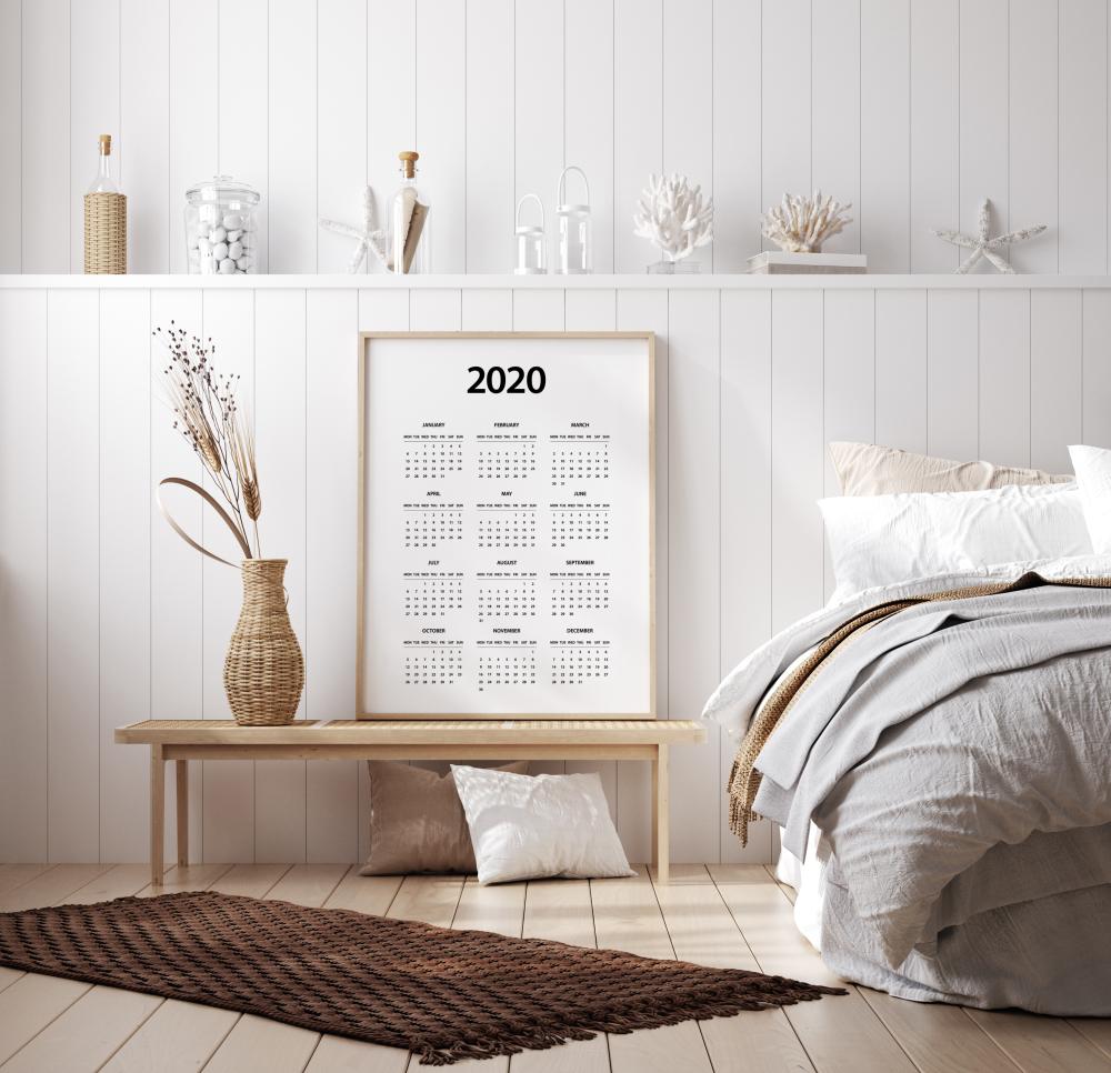 Calendar 2020 - black Poster