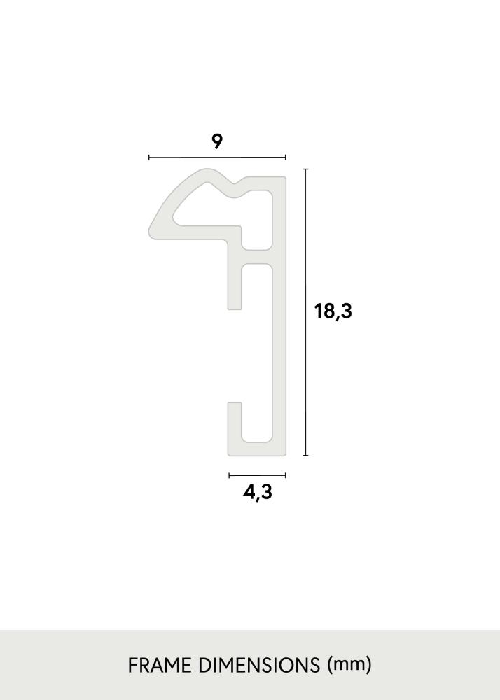 Ram Hipster Akrylglas Guld 59,4x84 cm (A1)