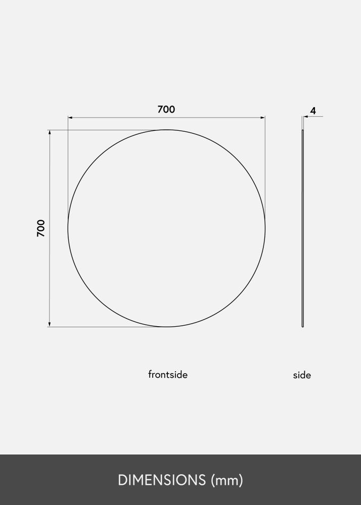 KAILA Rund Spegel Deluxe 70 cm Ø