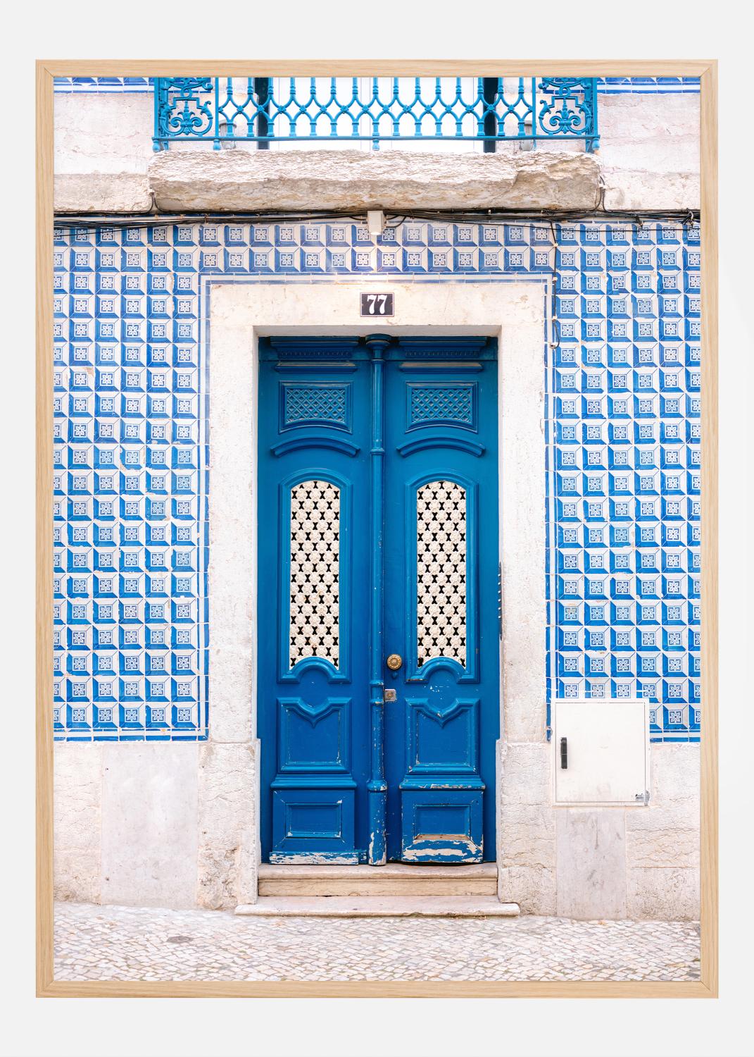 Blue Lisbon Door Poster (50x70 cm)