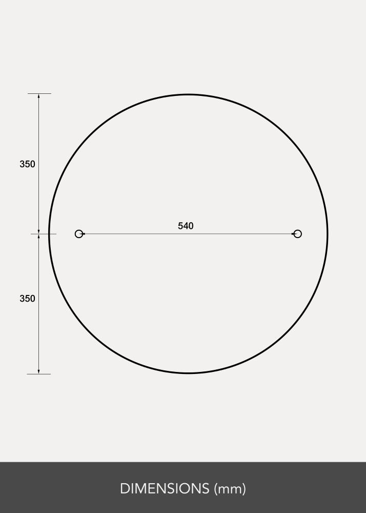 Spegel Clarity 70 cm Ø