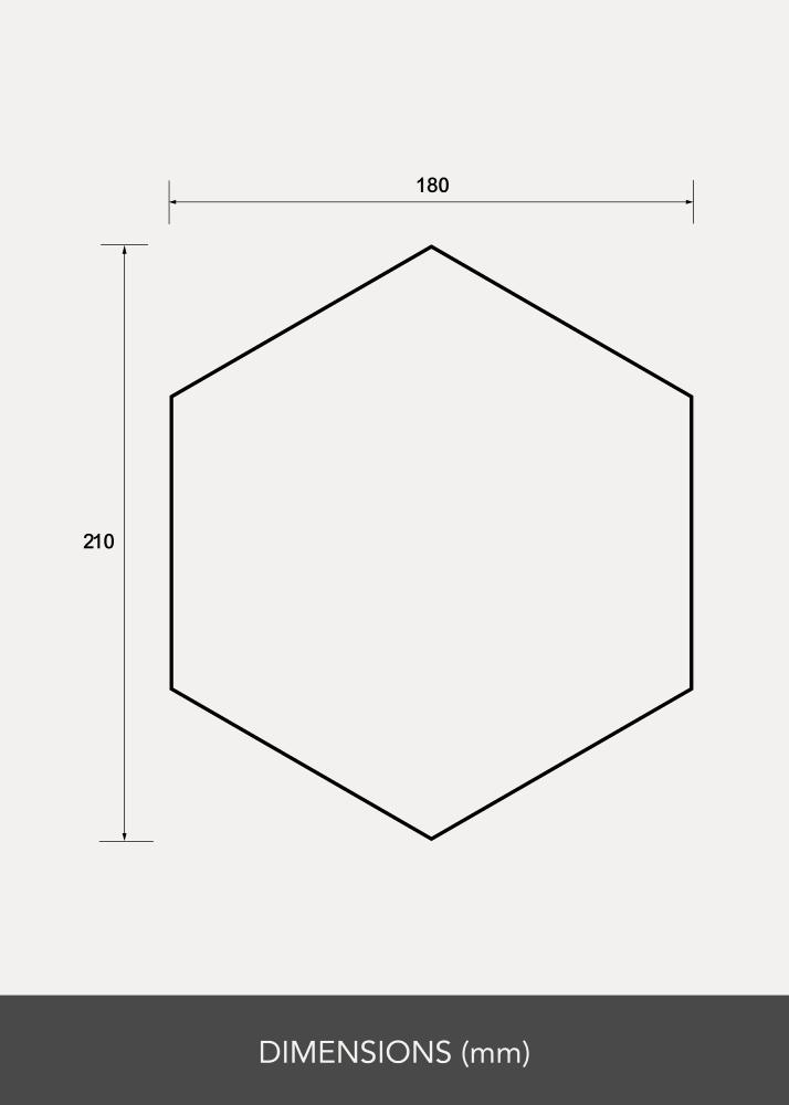 Spegel Set Hexagon 18x21 cm - 5 St