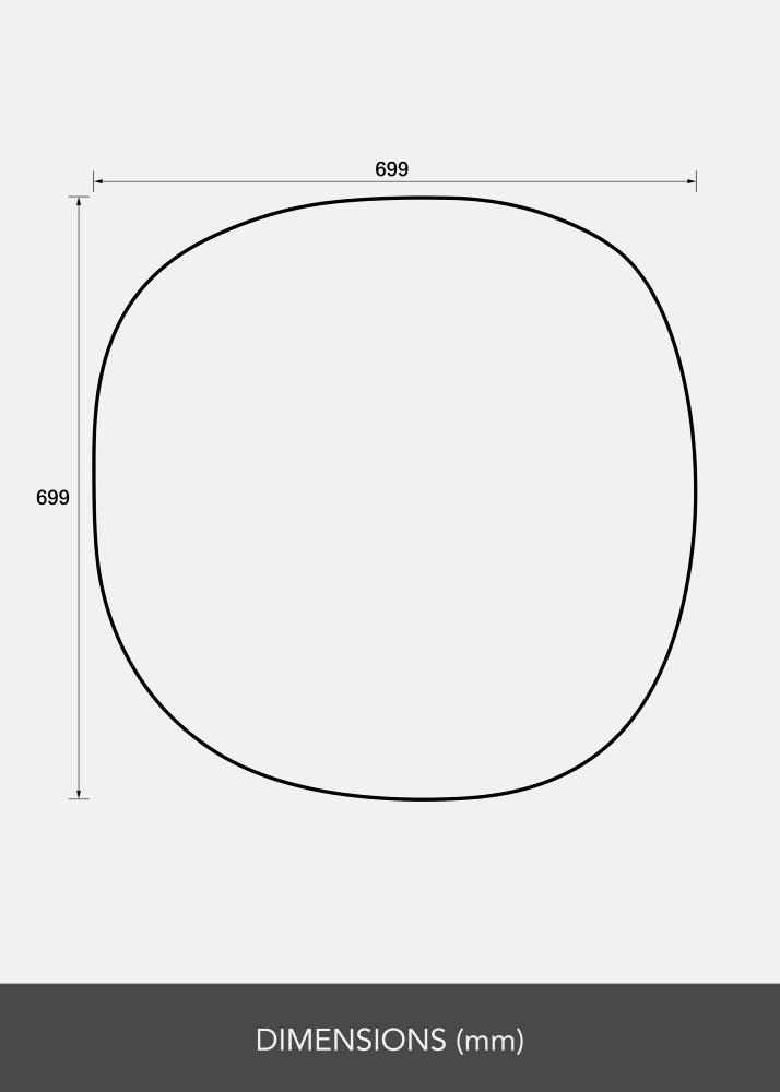 Spegel Roundy I 70x70 cm