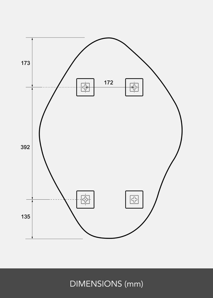 Spegel Biface 50x70 cm