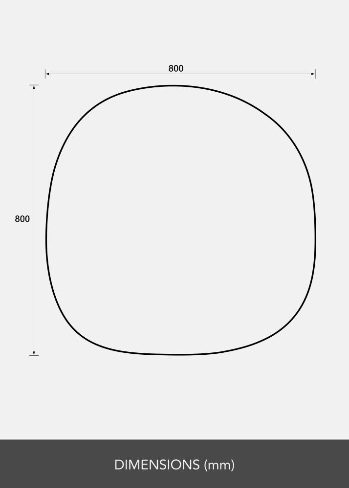 Spegel Roundy 80x80 cm