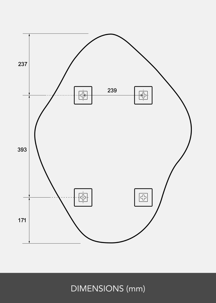 Spegel Biface 60x80 cm