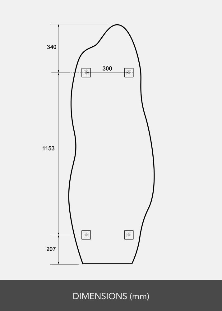 Spegel Echo 60x170 cm