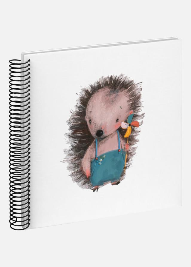 Baby hedgehog Calisto Spiralalbum Vit - 24x24 cm (40 Vita sidor / 20 blad)