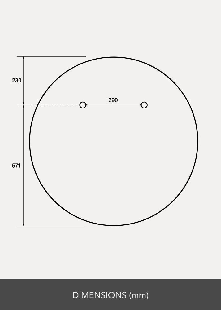 Spegel Rund 80 cm Ø - Selected By BGA