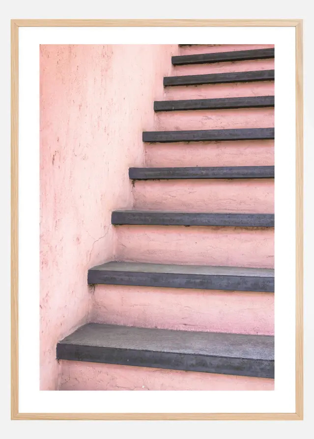 Pink stairs Poster