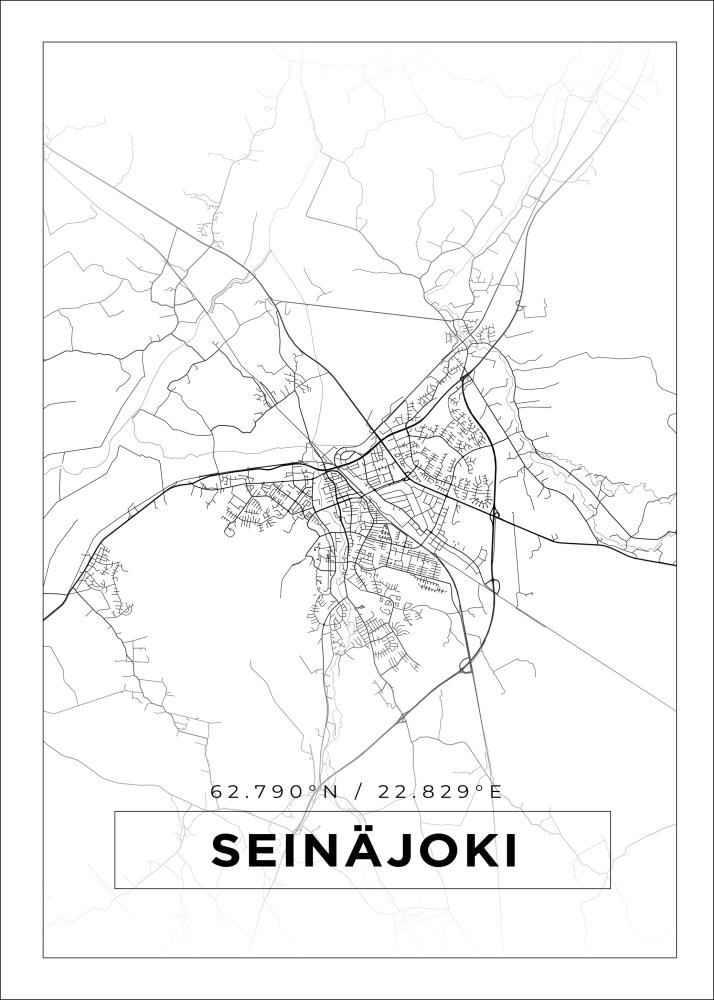 Karta - Seinäjoki - Vit Poster