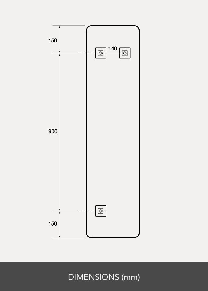 Spegel Rectangle L 30x120 cm