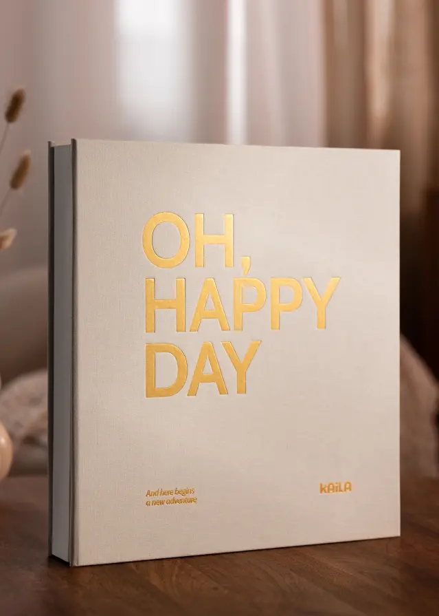 KAILA Fotoalbum OH HAPPY DAY Creme - 600 bilder i 10x15 cm