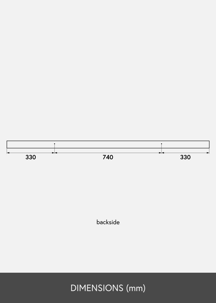 Tavelhylla Svart 140 cm