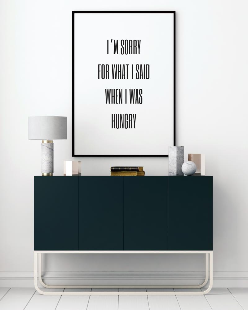 I'm sorry for what i said when was hungry Poster