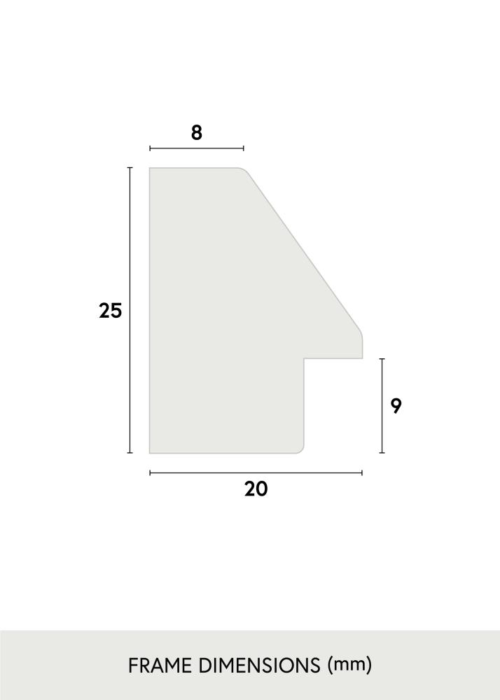 Ram Globe Espresso 70x90 cm - Passepartout Svart 60x80 cm