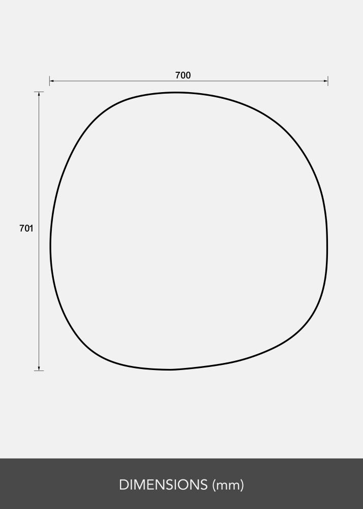 Spegel Roundy II 70x70 cm