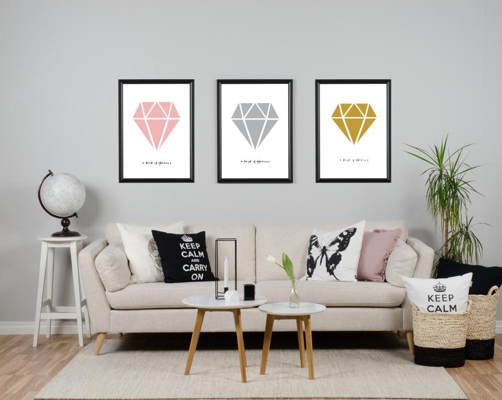 Diamant - Guld Poster