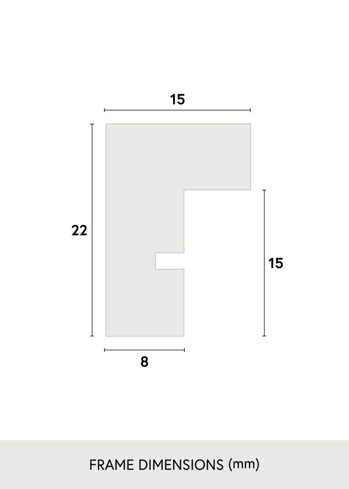 Ram E-Line Wide Ek 70x100 cm - Passepartout Vit 60x90 cm