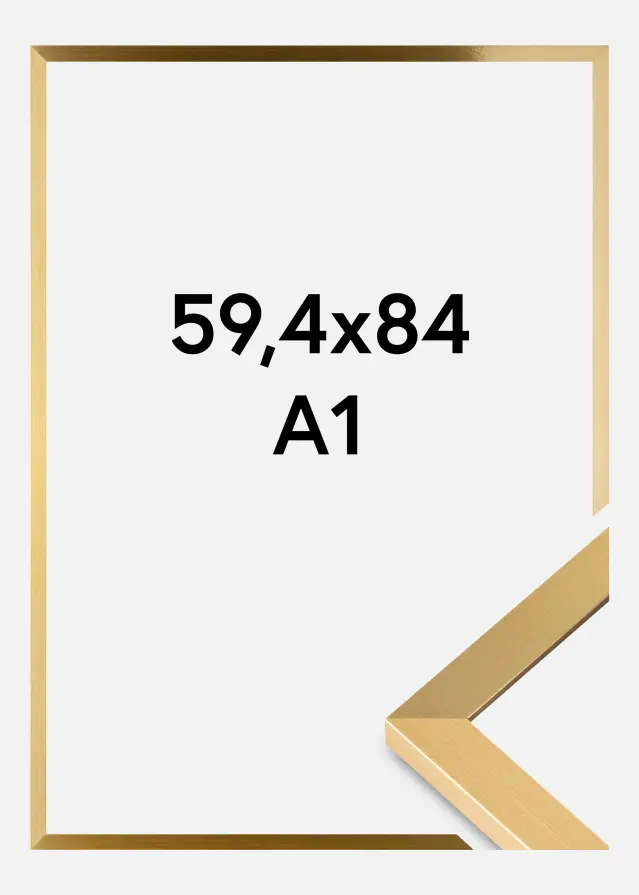 Ram Selection Akrylglas Guld 59,4x84 cm (A1)