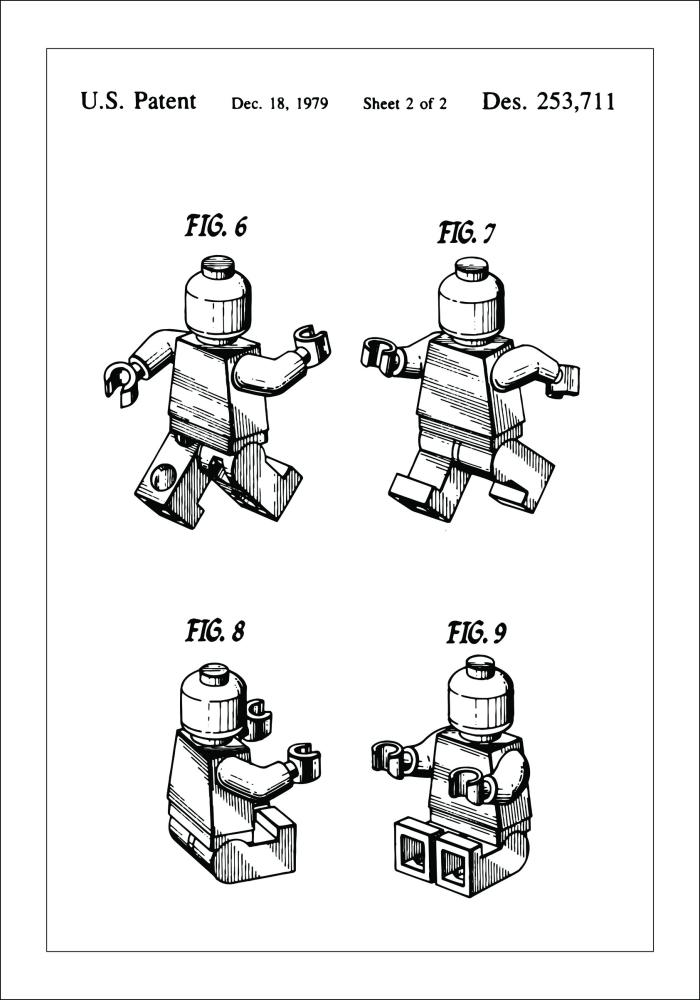 Patentritning - Lego II Poster