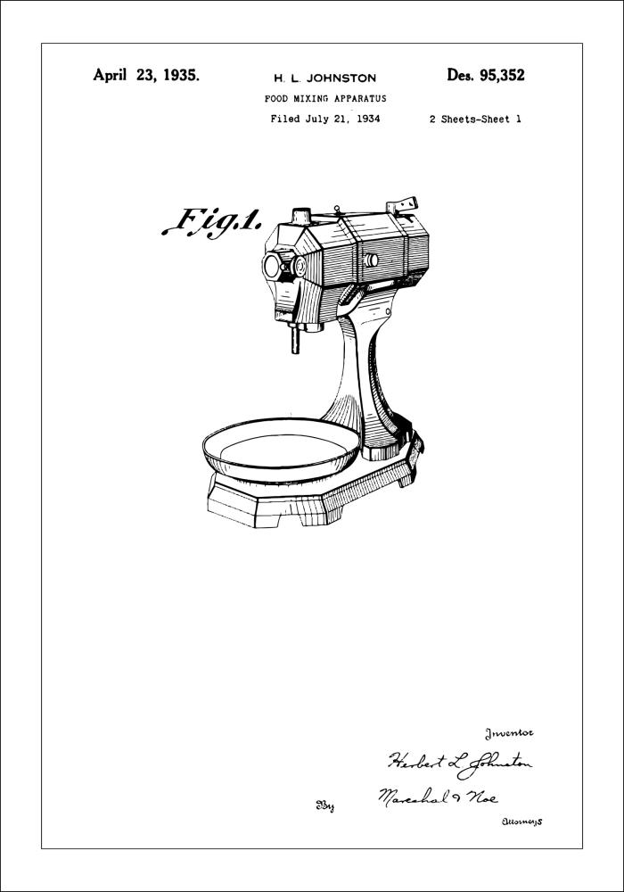 Patentritning - Mixer I Poster