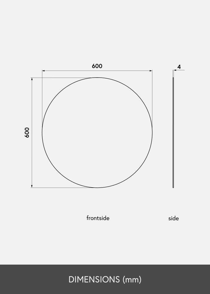 KAILA Rund Spegel 60 cm Ø