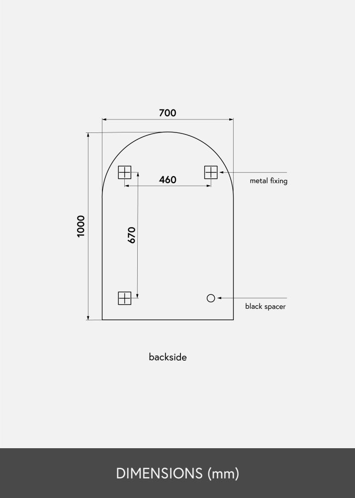 KAILA Spegel Cut Oval 70x100 cm