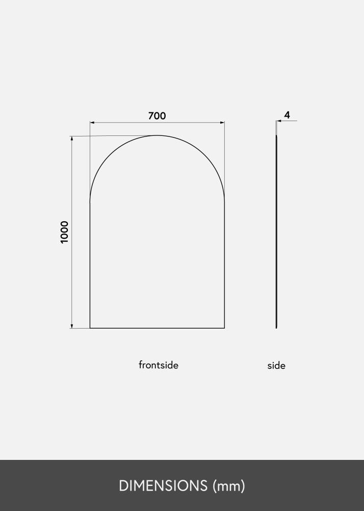 KAILA Spegel Cut Oval 70x100 cm