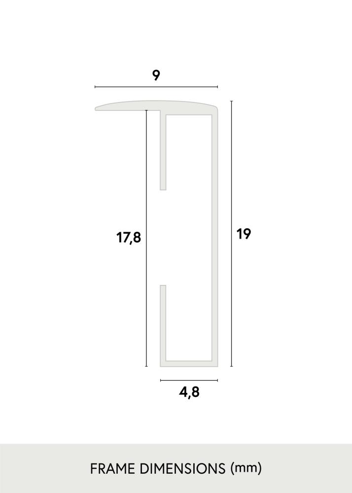 Ram Aluminium Akrylglas Svart 70x100 cm